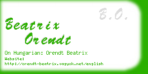 beatrix orendt business card
